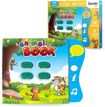 Интерактивная обучающая книга Boxiki Kids Animal Sound Book для малышей с музыкой