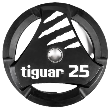 Talerz Olimpijski Tiguar PU 25 kg Czarny TI-WTPU02500 (5902860490937)