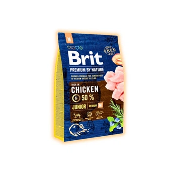 Сухий корм Brit Premium з куркою для цуценят та молодих собак середніх порід, 3 кг