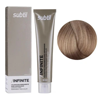Безаміачна крем-фарба Subtil для волосся Infinite Permanent Hair Color 9.22 Дуже світлий блондин насичений ірис 60 мл