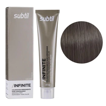 Безаміачна крем-фарба Subtil для волосся Infinite Permanent Hair Color 7.12 Блондин попелястий перламутровий 60 мл
