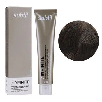 Безаміачна крем-фарба Subtil для волосся Infinite Permanent Hair Color 5.12 Світлий шатен попелясто-перламутровий 60 мл