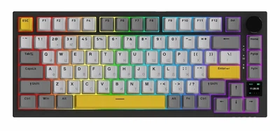 Клавіатура Ajazz AK820 Pro Flying Fish Switch RGB With Screen Wireless Black (AK820PRO-FF-BGY)