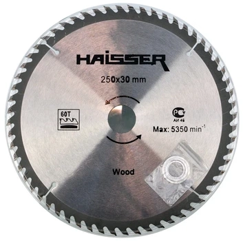 Диск пильний 250*32*60 по дер. HAISSER 4311640