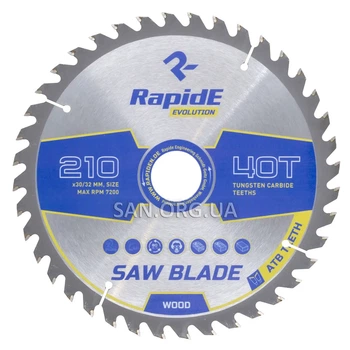 Диск пильний 210*40Т*30/32мм RAPIDE R5517