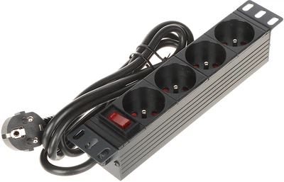 Listwa zasilająca Delta do szafy RACK 10" 1.8 m, 4 gniazda (PD-4/R10)