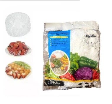 Пакети на гумці для харчових продуктів одноразові пакети на тарілку (кришка-чохол) 100 шт. (у пакеті)