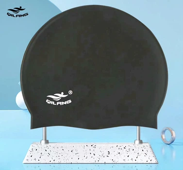 Силиконовая шапочка для плавания QILANG Black