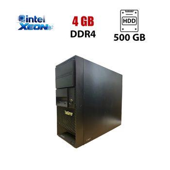 Компьютер Lenovo ThinkServer TS150 Tower / Intel Xeon E3-1225 v5 (4 ядра по 3.3 - 3.7 GHz) / 4 GB DDR4 / 500 GB HDD / Intel HD Graphics P530 б/у