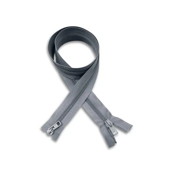 Блискавка спіральна "5" роз'ємна довжина 75см; 2 бігунки (1шт) колір світло сірий 10-0009