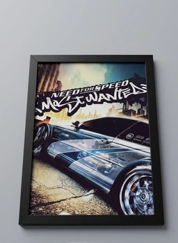 Постер фото картина NFS Most Wanted в раме