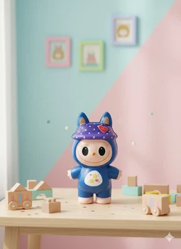 Игрушка антистресс сквиш Лабубу Labubu игрушка синяя 12 см