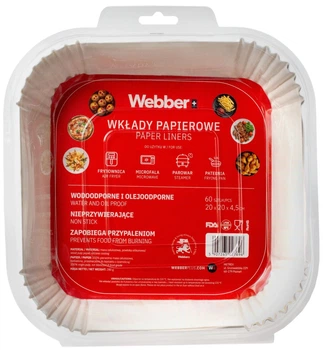 Zestaw papierowych foremek do frytkownicy Webber 02AWKLAD20X20