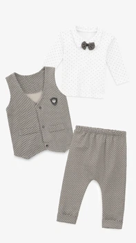 Костюм для крещения для мальчика Mini Papi 9421 62 см Серый shop (2000999533303)