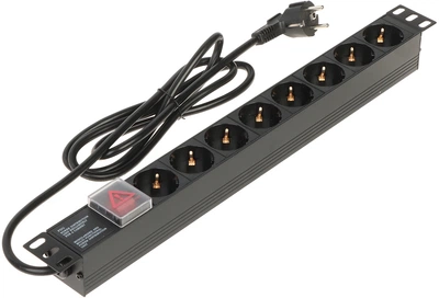 Listwa zasilająca Delta L19/8 do szafy RACK 19" 1.8 m, 8 gniazd (5902887008764)