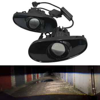 Противотуманные LED-фары на Daewoo Lanos с линзой, 30W, белый свет, 12–48V, IP68, комплект 2 шт.