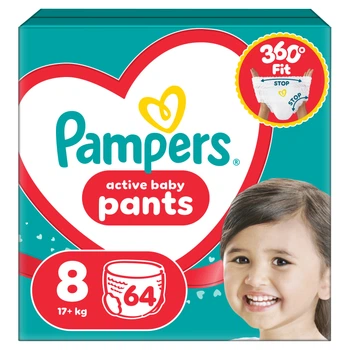 Подгузники-трусики Pampers Active Baby Pants Размер 8 (17+ кг) 64 шт (8006530304627)