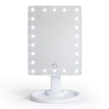 Дзеркало косметичне 21х16 см 22 LED Біле
