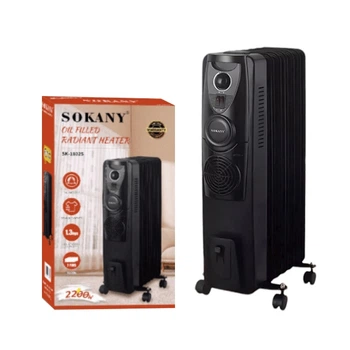 Масляный радиатор Sokany обогреватель 7 секций колесики 2200 Вт (AA0746)
