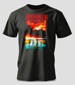 Футболка с принтом "Stranger Things (Дивні дива)" Чорна XXL