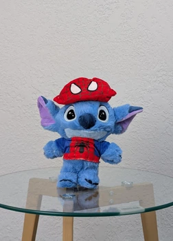 Мягкая игрушка Стич в костюме Человека паука 26 см плюшевый Stitch синий (9166)