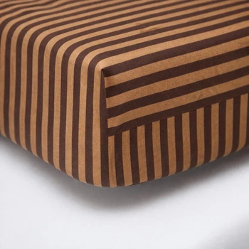 Простирадло на резинці Moon&Star Coffee Stripe Бязь Gold Люкс 100х190х20 см (MS-850001885)