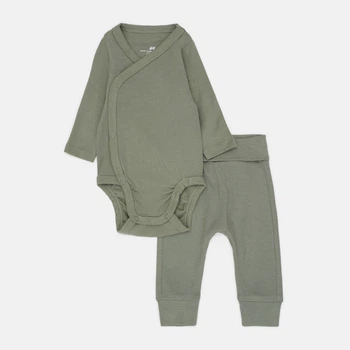 Комплект (боди, брюки) H&M 56см хаки 8101022957