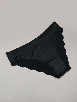 Трусики слипы бесшовные однотонные эластичные классические ISSA PLUS BL3-253 S/M черные (issa2007682804139)