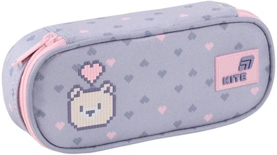 Пенал школьный Kite Pixel Love 22x8.5x4.5 см Серый (K26-599-3)