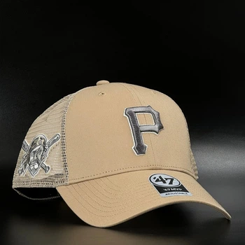 Бежевая кепка 47 Brand MLB Pittsburgh Pirates Branson B-BRSRS20CTP-KH