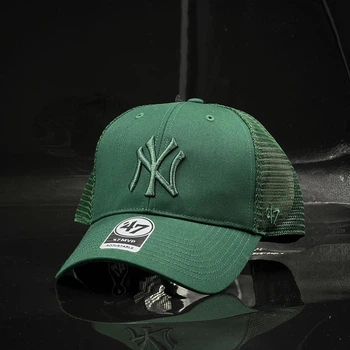 Зеленая кепка с сеткой 47 Brand New York Yankees Branson Trucker B-BRANS17CTP-DGA