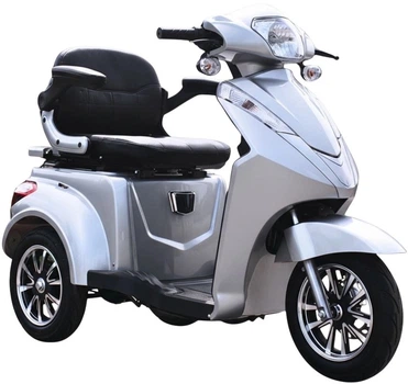 Электроскутер VIGOROUS VISTA-2 (T408-2) 1000 Вт 60В 20 А·ч для пожилых людей и людей с особыми потребностями Silver (303290)
