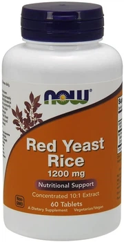 Червоний дріжджовий рис Now Foods Red Yeast Rice 1200 мг 60 таблеток (733739305042)