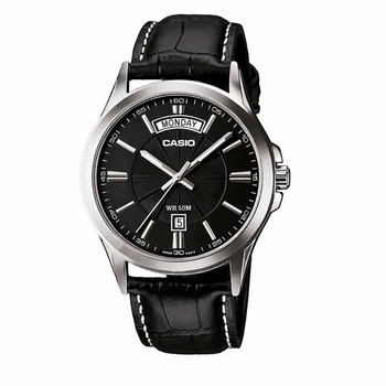 Чоловічий годинник Casio MTP-1381L-1A чорна елегантність