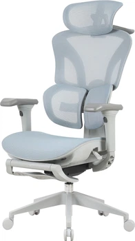 Кресло компьютерное офисное эргономичное OfficePro Elite OC950GLB Gray/Light Blue