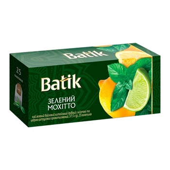 Чай зелений Batik Зелений Мохітто 25 пакетиків