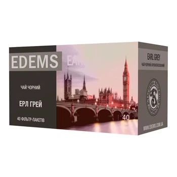 Чай чорний пакетований Edems Ерл Грей 40 шт х 2 г