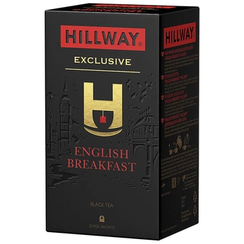 Чай чорний пакетований Hillway Exclusive English Breakfast 25 шт х 2 г