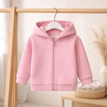 Детское худи утепленное на молнии для девочки Lupilu 98-104 см (2-4Y) розовый (009)