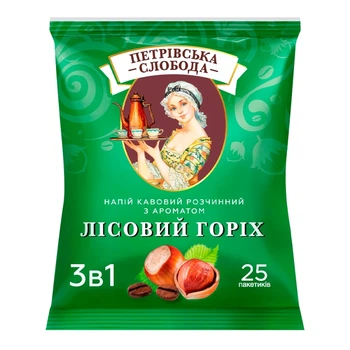 Кавовий напій 3в1 Петрівська Слобода з ароматом лісовий горіх 18 г х 25 шт