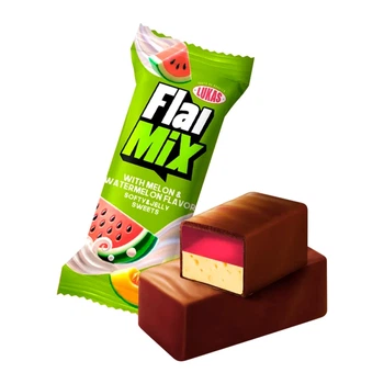 Цукерки глазуровані LUKAS "FlaiMix" зі смаком диня-кавун 3 кг