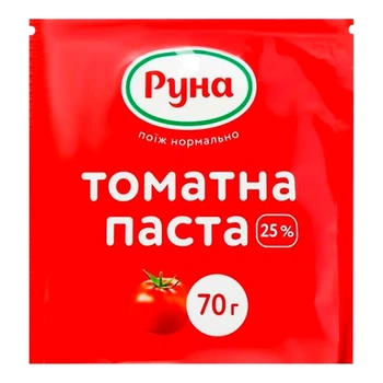 Томатна паста Руна 25% 70 г