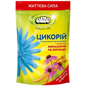 Напій розчинний Elite Цикорій з екстрактами женьшеню та ехінацеї 100 г