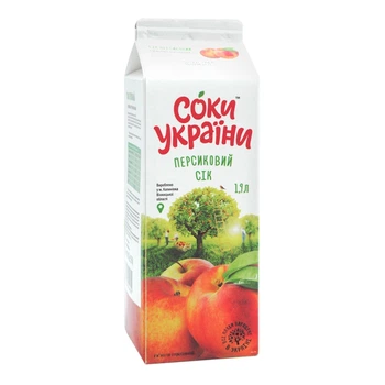 Сік Соки України Персиковий з м'якоттю 1.9 л