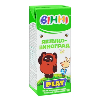 Нектар Вінні виноградно-яблучний освітлений 0.2 л