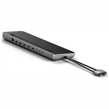 Док-станция Satechi Dual USB-C Docking Station & Stand (Dual 4K HDMI+DisplayPort,75WPD, 2×USB-C Data, 2×USB-A, слот SSD