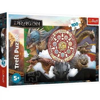 Пазл Trefl: DreamWorks Dragons — Дракони в дії (100 ел.) — 16524