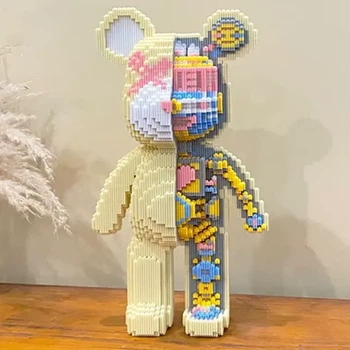Конструктор медведик Bearbrick скелет 3000 деталей 40 см