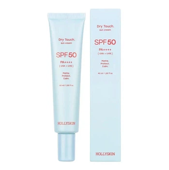 Матуючий сонцезахисний крем HOLLYSKIN для обличчя Dry Touch. SPF 50