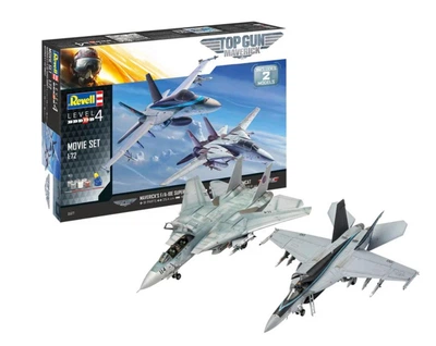Збірна модель 1:72 літаки Top Gun 1 & 2 Maverick's F-14D Tomcat & F/A-18E Super Revell 05677